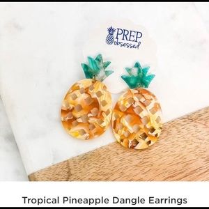 Pineapple 🍍 acetate plastic statement earrings